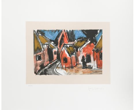 § Josef Herman OBE, RA (Polish/British 1911-2000)Village Street signed 'Josef Herman' (lower right); numbered 85/150 (lower l