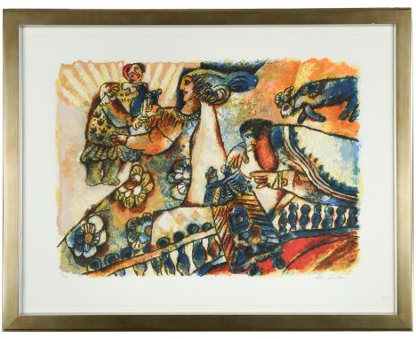 § Theo Tobiasse (French 1927 - 2012)Un Printemps d'Israel, 1999 signed 'theo tobiasse' (lower right); numbered 76/199 (lower 