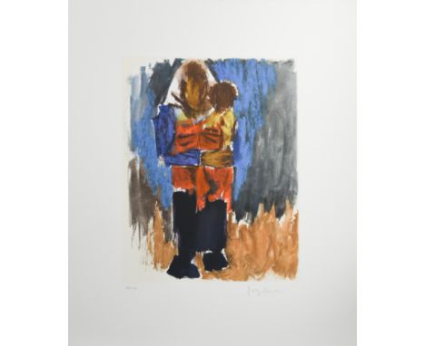 § Josef Herman OBE, RA (Polish/British 1911-2000)Standing Mother and Child signed 'Josef Herman' (lower right); numbered 87/1