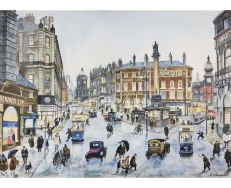 George Cunningham. The Moorhead, limited edition colour print 20/250, signed, with blind stamp, 30cm x 42cm. 