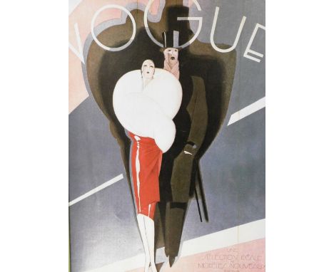 A Vogue advertising print poster, in a modern painted frame, 118cm x 82cm. 