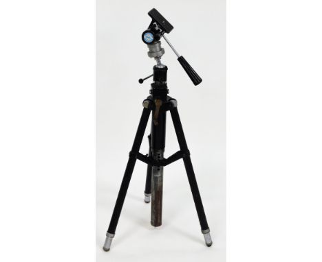 A Photax industrial tripod, in cast metal, 88cm high. 