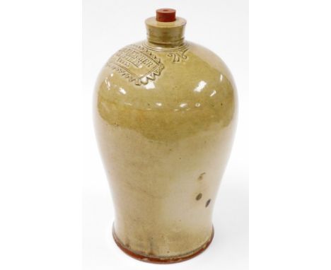 A J R Fletcher of Grantham two gallon stoneware bottle, 41cm high. 