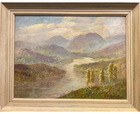 Graham Scott, The Trossachs, signed, oil on board, 30cm x 40cm. 