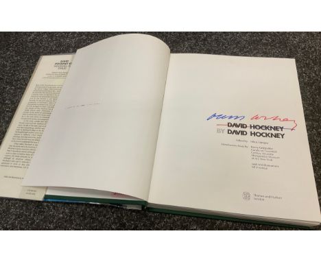 Books - David Hockney - signed - ‘David Hockney by David Hockney’, Edited by Nikos Stangos, Thames and Hudson. 