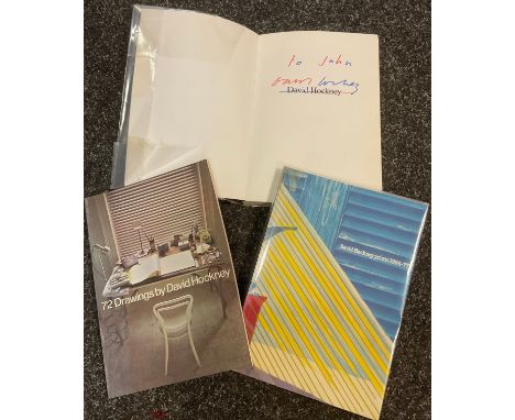 Books - David Hockney - signed - David Hockney, by Marco Livingston, Thames and Hudson;  etc, (3). 