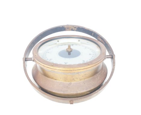 Brass ships compass, very heavy Diameter 33 cm 