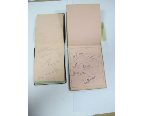 1930's Autographs Cricketers, to include Norman Yardley, A.Hall, Len Hutton- Yorkshire, J Bailey, P Mead, W McCorkell, A Both