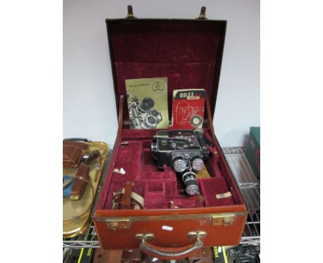 A Cased Paillard Bolex H16T, 16mm Cine Camera, fitted with Switar 1:1, 8 F=16mm lens #510817, YVAR 1:1, 8, F=75mm lens, toget