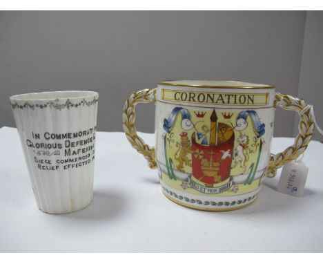 A Foley China Beaker Commemorating the Glorious Defence and Relief of Mafeking, May 17th 1900 and Major General Baden-Powell 