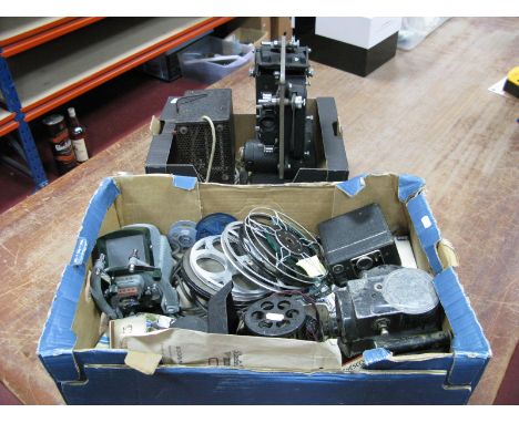 A Special Ltd projector, Siemens line camera Kinecam 16mm projector, Bingoscope 9.5mm projector, reels etc:- Two Boxes