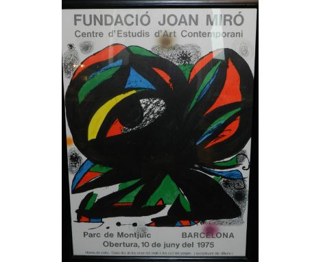 An exhibition poster for Joan Miro at the Centre d'Estudis d'Art Contemporani, Barcelona, offset lithograph. H.69cm W.49cm