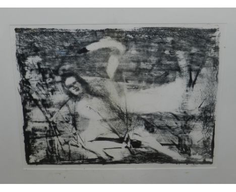 Sir Sidney Robert Nolan OM, AC (Australian, 1917-1992), Leda and the Swan, lithograph, signed in pencil to lower right margin