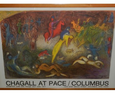 An exhibition poster for Chagall at Pace / Columbus, Ohio, print. H.60cm W.85cm