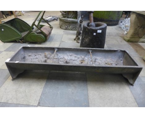 A cast iron trough 