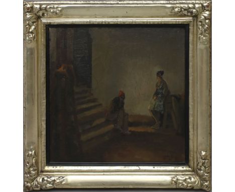 Faure, Amandus (1874 Hamburg 1931) "Zwei Artisten", so auf Keilrahmen betitelt, sign. und bez. "Stuttgart Heinerstr. 30". Öl/