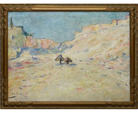 Jamar, Armand G. G. (1870-1946) "Coin d'Espagne", so verso auf Etikett betitelt. Öl/Lwd., li. u. sign. und dat. (19)24. Ca. 5