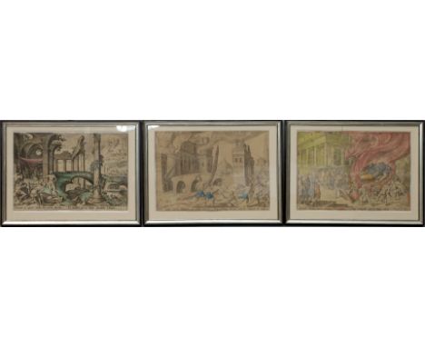 van Heemskerck, Maarten (1498 Hemskerk - Harlem 1574) Fünf Kupferstiche mit biblischen Darstellungen, teils koloriert. Stark 