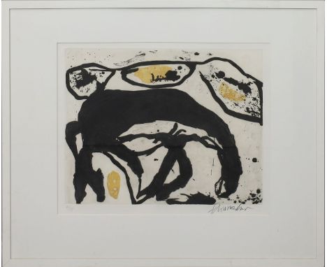 Schumacher, Emil (1912 Hagen - Ibiza 1999) Ohne Titel. Farbradierung/Aquatinta im Tiefdruck, re. u. mit Bleistift sign. und l