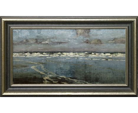 Bachmann, Alfred ("Alf") August Felix (1863 Dirschau - Ambach am Starnberger See 1956) Nordsee. Öl/Karton, li. u. sign. und d