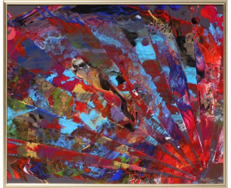 Tiger, Fred (geb. 1976, lebt und arbeitet in Berlin) Ohne Titel. Mixed Media/Acryl/Platte, re. u. sign. Ca. 49x 59 cm. R.