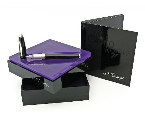 Rollerball, Dupont. "Casino Royale 007". Sonderedition aus dem Jahr 2007, limitiert auf 2.007 Ex. Schwarzer Lack mit metallis
