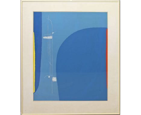 Ackermann, Max (1887 Berlin - Bad Liebenzell 1975) "Überbrückte Kontinente". Farbserigraphie (Ränder mit Montagespuren sowie 