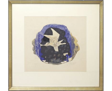 Braque, Georges (1882 Argenteuil - Paris 1963) "Les étoiles". Farblithographie auf BFK Rives-Velin (nicht ausgerahmt), re. u.