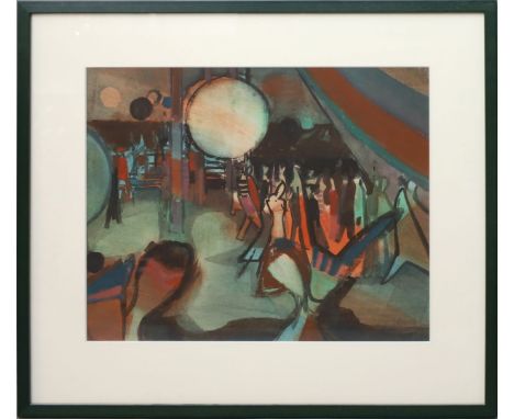 Eglau, Otto Wilhelm (1917 Berlin- Kampen 1988) Im Tanzlokal. Aquarell, re. u. 2x sign. und dat. (19)54. 45x 56 cm. PP., R.