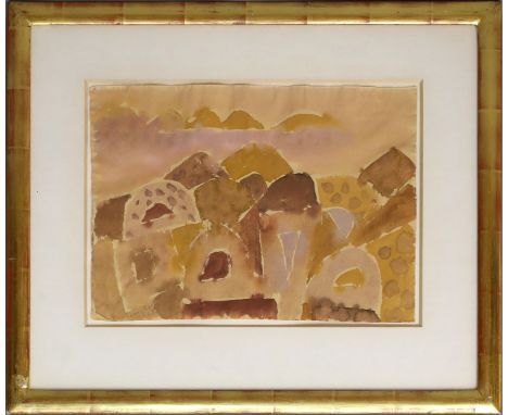 Bargheer, Edouard (1901 Hamburg 1979) "Niger". Aquarell/Velin (li. u. Ecke mit min. Einriss, oberer Rand wellig), li. u. mit 