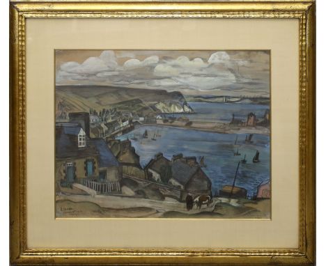 Strebelle, Rodolphe (1880 - 1959) "Camaret Bretagne", so betitelt. Mischtechnik, li. u. sign. und bez. sowie dat. und re. u. 