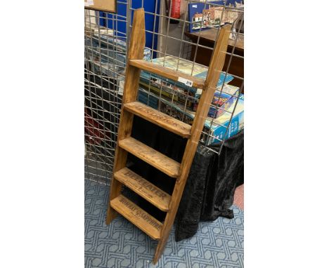 WOODEN GIN WALL LADDER/SHELF