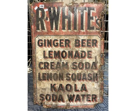 ORIGINAL R. WHITES LEMONADE ENAMEL SIGN 