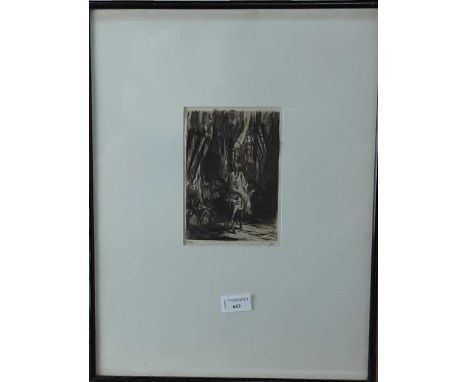 MARIUS ALEXANDER JACQUES BAUER (DUTCH 1867 - 1932), STREET IN SMYRNA etching on paper, initialled, titled versomounted, frame
