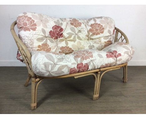 THREE PIECE CONSERVATORY SUITE, comprising a two seat sofa and two chairs Qty: 3