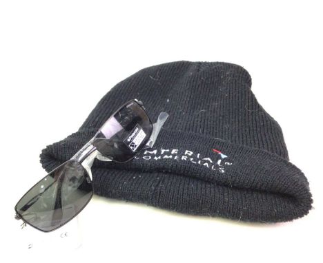 THREE PAIRS OF SUNGLASSES, AND A BEANIE HAT the sunglasses' maker PolaroidQty: 4
