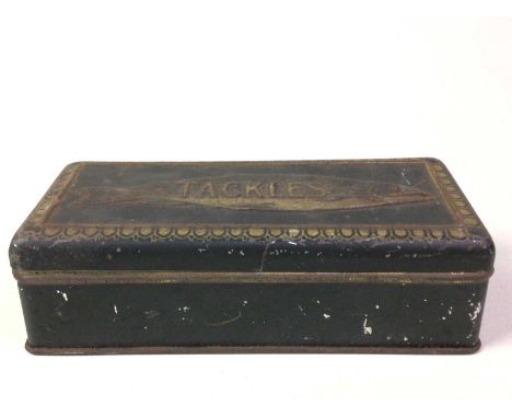 HARDY BROS LTD OF ALNWICK, VINTAGE COPPER FLY BOX, EARLY 20TH CENTURY, ALONG WITH FURTHER VINTAGE FISHING TACKLE the fly box 