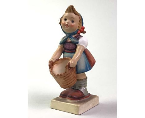GROUP OF GOEBEL FIGURES, one modelled as a girl with two geese, another as a boy holding a trumpet and various other Goebel f