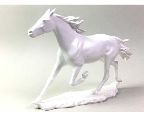 GOEBEL BISCUIT PORCELAIN HORSE, ALONG WITH OTHER CERAMICS  including a Royal Albert Elfin pattern part tea service and a Chin