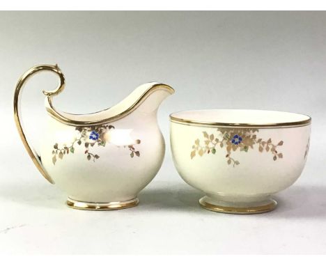 GROSVENOR, PART TEA SERVICE, comprising cake / sandwich plate, cups, plates, saucers, sugar and cream