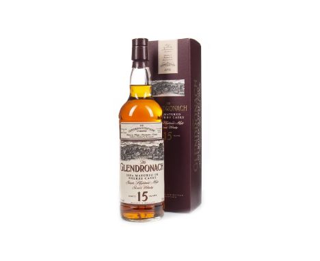 GLENDRONACH AGED 15 YEARS Single Malt Scotch Whisky Matured in sherry casks. 70cl, 40% volume, in carton.