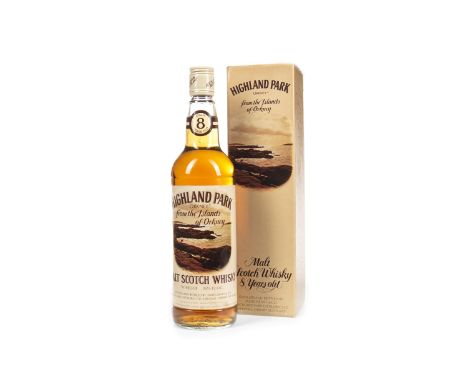 HIGHLAND PARK 8 YEARS OLD 26 2/3 FL.OZ Single Malt Scotch Whisky 26 2/3 fl.oz, 70° proof, in carton.