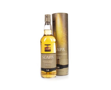 SCAPA AGED 14 YEARS Single Malt Scotch Whisky 70cl, 40% volume, in tube.