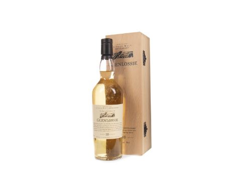 GLENLOSSIE AGED 10 YEARS FLORA &amp; FAUNA Single Malt Scotch Whisky 70cl, 43% volume, in wooden box.