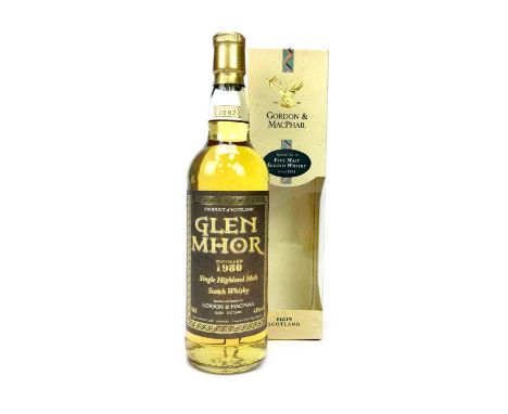 GLEN MHOR 1980 Single Malt Scotch Whisky Bottled 2007. 70cl, 43% volume, in carton.