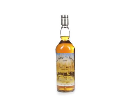 DAILUAINE MANAGERS DRAM AGED 17 YEARS Single Malt Scotch Whisky Sherry matured, bottle no. 47, signed 20 November 2000. 70cl,