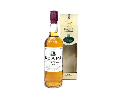 SCAPA 1983 Single Malt Scotch Whisky 70cl, 40% volume, in carton.