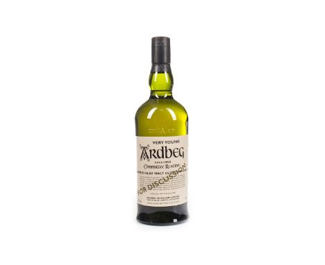 ARDBEG VERY YOUNG COMMITTEE RESERVE Single Malt Scotch Whisky. Distilled 1997, bottled 2003. Matured exclusively in first-fil