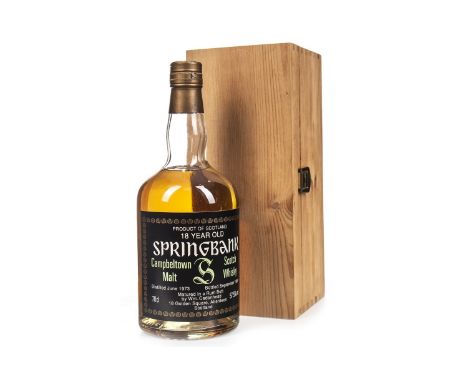 SPRINGBANK 1973 RUM BUTT AGED 18 YEARS Single Malt Scotch Whisky Distilled June 1973, matured in a rum butt by Wm. Cadenhead,