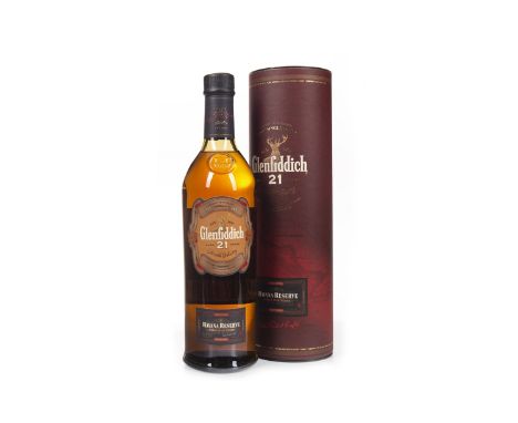 GLENFIDDICH HAVANA RESERVE AGED 21 YEARS Single Malt Scotch Whisky Finished in Cuban rum casks. 70cl, 40% volume, in tube.